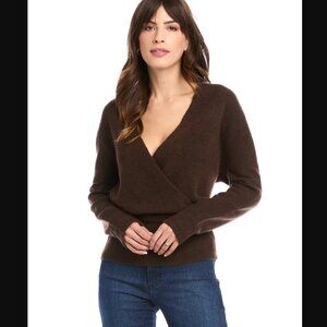 Fifteen Twenty Chocolate V-Neck Sweater